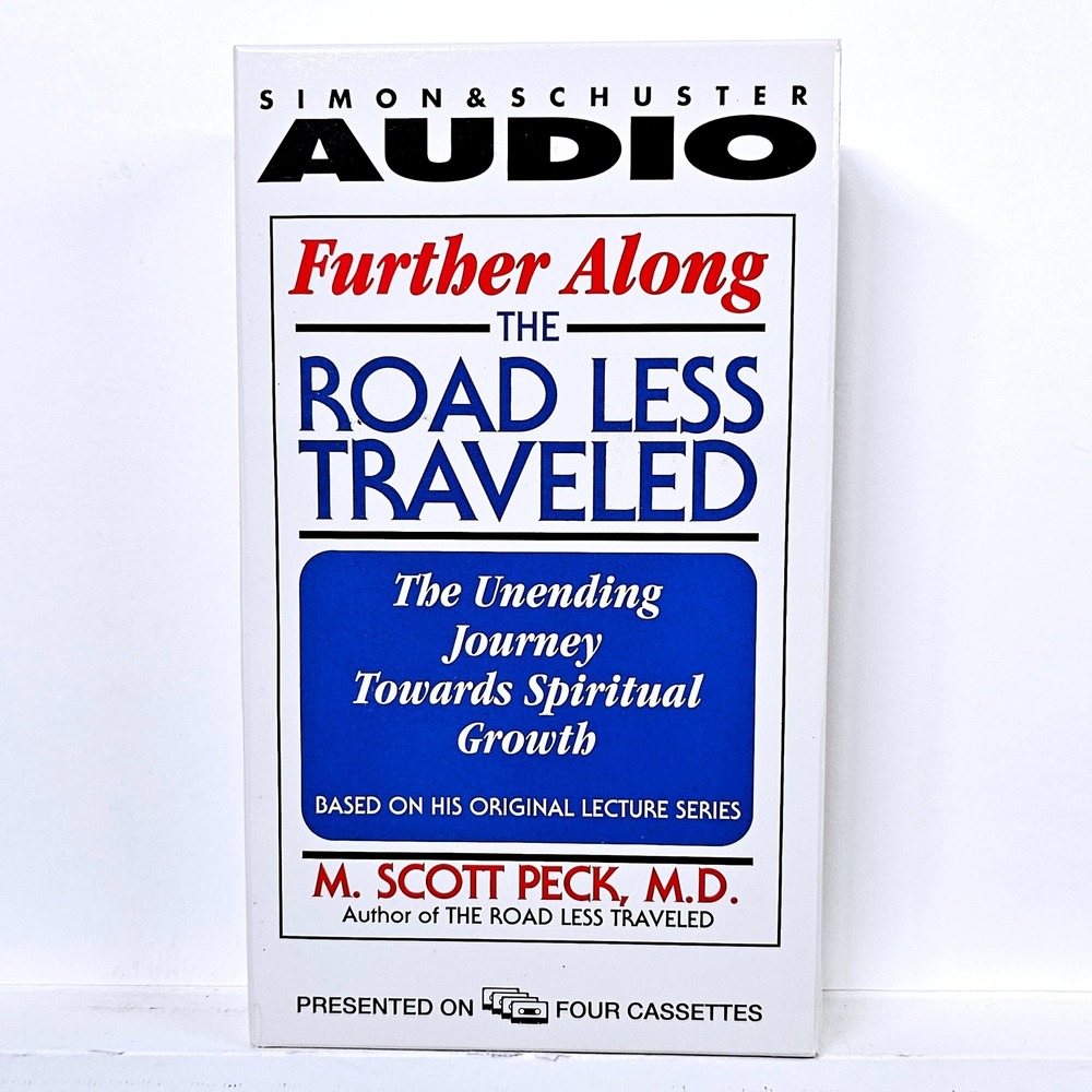 M Scott Peck Further Along Road Less Traveled 4 Cassette Audio Set 1993 Vintage‎